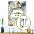 thumbnail image 3 of Designart "Harmonious Teal And Grey Marble Essence" Abstract Mirror Wall Decor - Glam Teal Marble Large Printed Mirror Wall Decor For Bedroom - 32" x 24" Inch, 3 of 5