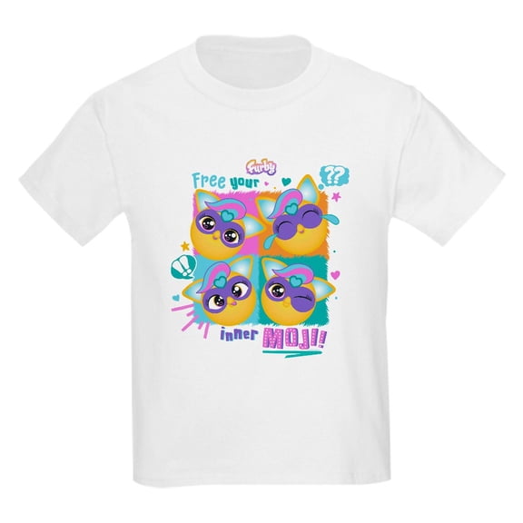 CafePress - Furby Inner Moji Kids T Shirt - Light Classic Kids Graphic, Short Sleeve T-Shirt, Sizes XS-XL