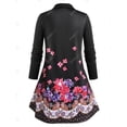 thumbnail image 2 of Top de Túnica de Talla Extra con Estampado de Flores con Media Rosegal  Blusas Tallas Grandes, 2 of 5