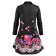 thumbnail image 2 of Top de Túnica de Talla Extra con Estampado de Flores con Media Rosegal  Blusas Tallas Grandes, 2 of 5
