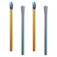 thumbnail image 3 of MasteelfCA Yardwe 4 Pcs Pailles Réutilisables en Acier Inoxydable 304 Pailles Créatives Longues, 3 of 7