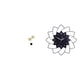 thumbnail image 1 of Figura Decorativa De Hoja De Hierro Y Reloj De Pared Con Flor Acrílica. Obra De Arte Decorativa Para Interiores: Escritorio, Armario, Dormitorio, Cafetería. Ideal Como Regalo De Inauguración., 1 of 8