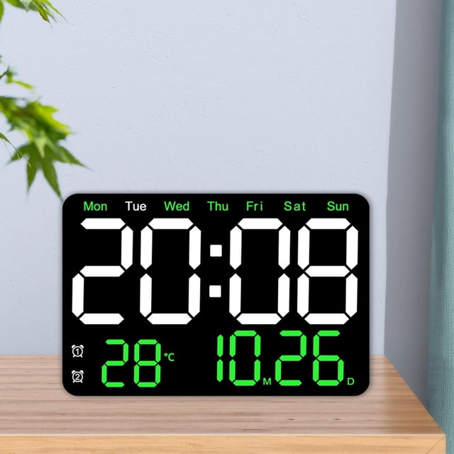 Reloj despertador digital Macarena LED verde