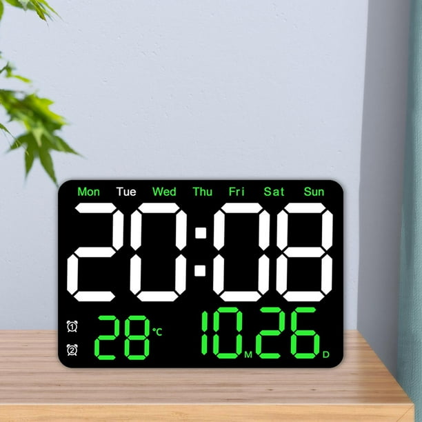 Reloj despertador digital Macarena LED verde