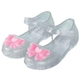 thumbnail image 2 of Girl's Jelly Sandals Summer Bow Flat Shoes Closed Toe Summer Beach Shoes Anti slip Transparent Fisherman's Shoes Girl, 2 of 6