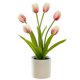 thumbnail image 1 of Simulación de bonsái de tulipán de seis cabezas, simulación de plantación en maceta, decoraciones artificiales para el hogar, 1 of 5