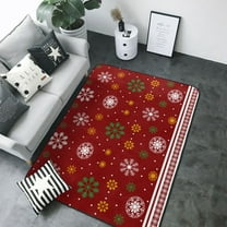Area Rugs For Living Room Decor - Merry Christmas Soft Anti Slip Throw Washable Rugs 5x7 For Bedroom, Indoor Carpet For Bedroom Living Room 80x58In