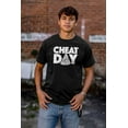 thumbnail image 4 of Cheat Day Pizza Fitness Food Craving Plus Size Crewneck Graphic Tee Shirt Brisco Brands 2X, 4 of 5