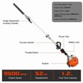 thumbnail image 3 of Seipouy 5 in 1 Lawn Mower,52CC 2-Stroke Gas Weed Trimmer,Cordless Hedge Trimmer,Brush Cutter,Handheld Chainsaw Weed Wacker with 1.2l Fuel Tank,2.3KW/8000-9500RPM, 3 of 9