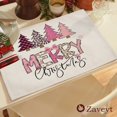thumbnail image 1 of Mantel Individual rosa para decoración de árbol de Navidad, bonito posavasos Kawaii, taza de café, estera de lino para el hogar, decoración de vacaciones de Navidad, 42x32cm, 2023, 1 of 4