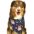 thumbnail image 6 of Naloa Corgi Lying With Moons And Stars Dog Bandanas 1PC Washable Triangle Dog Scarfs Premium Durable Fabric, for Small Medium Large Dogs and Cats, 6 of 6
