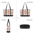 thumbnail image 6 of FORMRS Canvas Laptop Tote Bag for Women with 15.6" Computer Compartments Shoulder Handbag, Green Christmas Houses, 6 of 7