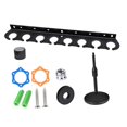 thumbnail image 1 of Soporte para micrófono con soporte de escritorio, para micrófonos con cable e inalámbricos, versátil con para accesorios para escenarios y oficinas. 8 ranuras, 1 of 7