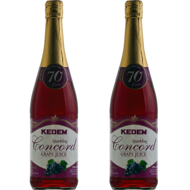 Jugo de Uva Espumoso Extra Kosher Kedem Concord Grape 100% Jugo de uvas 750 ml