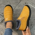 thumbnail image 4 of Winter Snow Boots for Older Women Men Seniors Lightweight Cozy Warm Non Slip Fleece Lined Slip on Walking Ankle Booties Yellow Size 7.5, 4 of 6