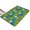 Rooster and Pumpkin Green Pattern, variant on Rooster and Sunflower Green Pattern Flannel Non Slip Washable Indoor Door Mat, Decorative Dirt-Resistant and Absorbent Rug for Entrance, Bedroom, Kitchen, Bathroom, 23.5"x16"