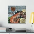 thumbnail image 4 of Seafood Symphony Pointillism - Canvas, 4 of 10