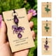 thumbnail image 1 of Tarjeta De Abrazo Llavero de caballo de cristal de amatista con amuleto de la suerte (1 unidad) JASKFLY, 1 of 9