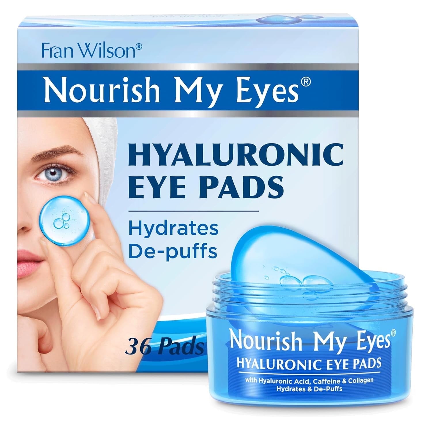 Fran Wilson Hyaluronic Under-Eye Pads, 36 Count – Soothing Spa Treatment for Puffiness and Dark Circles