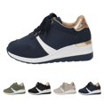 thumbnail image 2 of AUDeals Women's Wedge Sneakers Lace Up Platform Shoes Lightweight Non Slip Fashion Walking Casual Shoes, 2 of 9