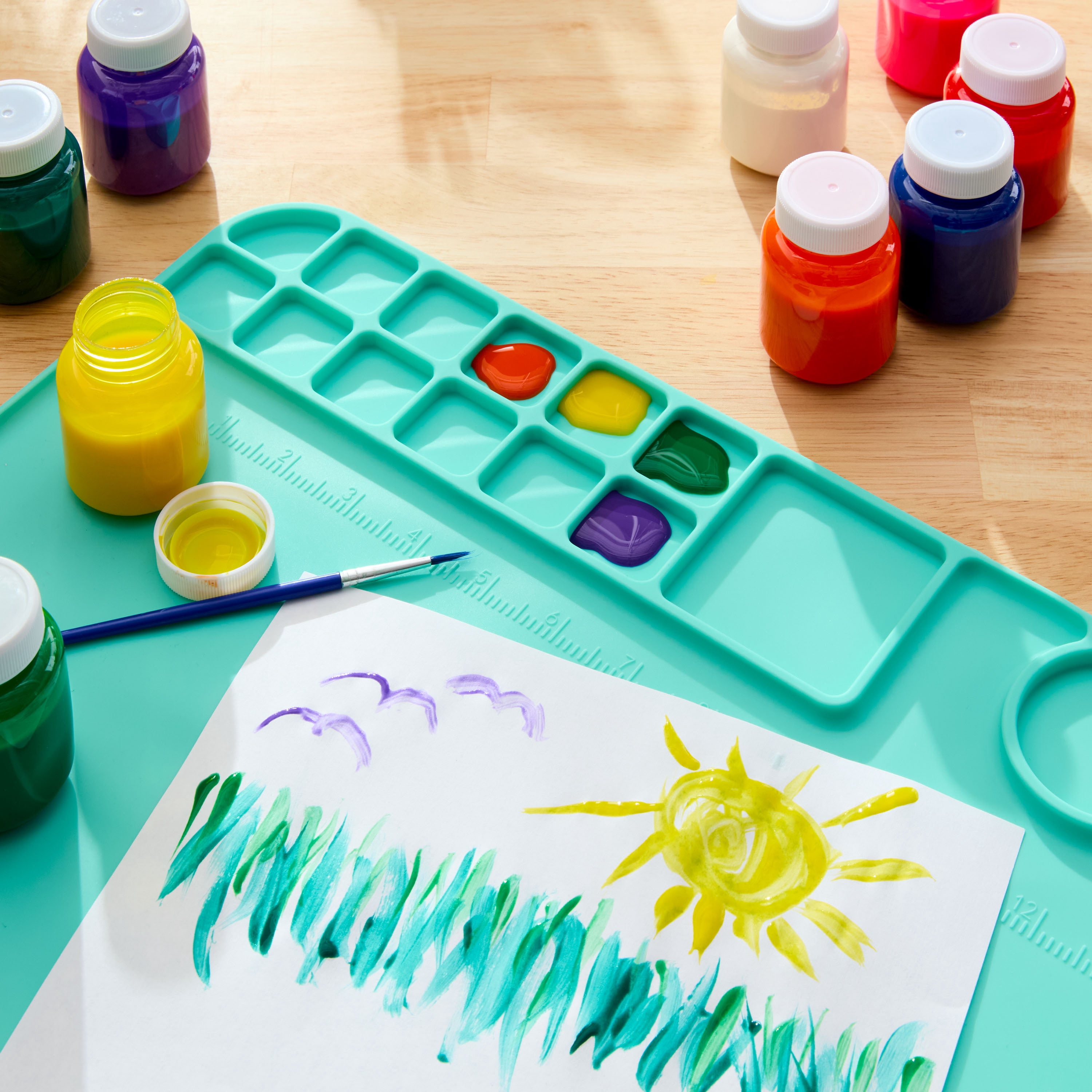 Pen+Gear Silicone Painting Mat with Paint Cup, Mess-Free Art Mat for Kids