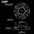 thumbnail image 2 of Separadores de rueda KSP de 25 mm, 5x114.3, cubo de 66.1 mm, 4 piezas, 2 of 9