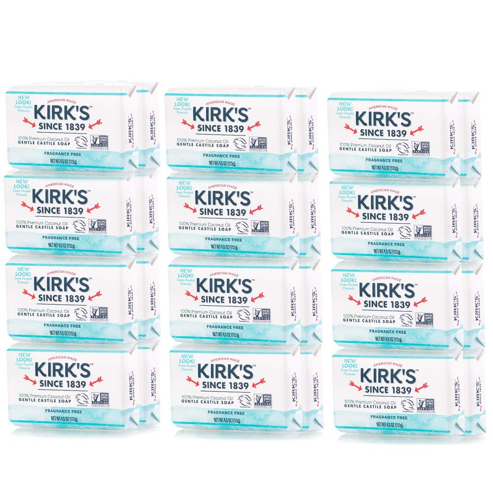 Castile Bar Soap by Kirk’s Natural Soap for Men, Women & Children