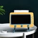 thumbnail image 5 of Funda para caja de pañuelos de diseño de televisor con soporte para teléfono – Plástico ABS, gran capacidad, portaservilletas de escritorio retro para cocina, dormitorio, salón, baño, oficina – cabe, 5 of 6