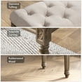 thumbnail image 5 of Bench for Dining Room Table, 48" Upholstered Vanity Stool Piano Bench Makeup Stool, 5 of 9