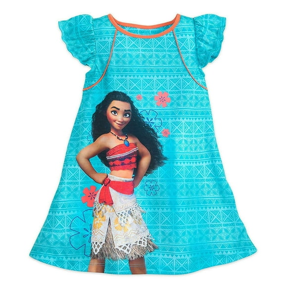 Disney Store Moana Short Sleeve Nightgown Pajama Girl Size 5/6