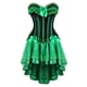 thumbnail image 1 of Conjunto de corsé de malla de color liso para mujer, estilo corte, con ballenas, sobre el busto, lencería, body moldeador, top, falda moldeadora, traje de falda moldeadora de poliéster para mujer, 1 of 6
