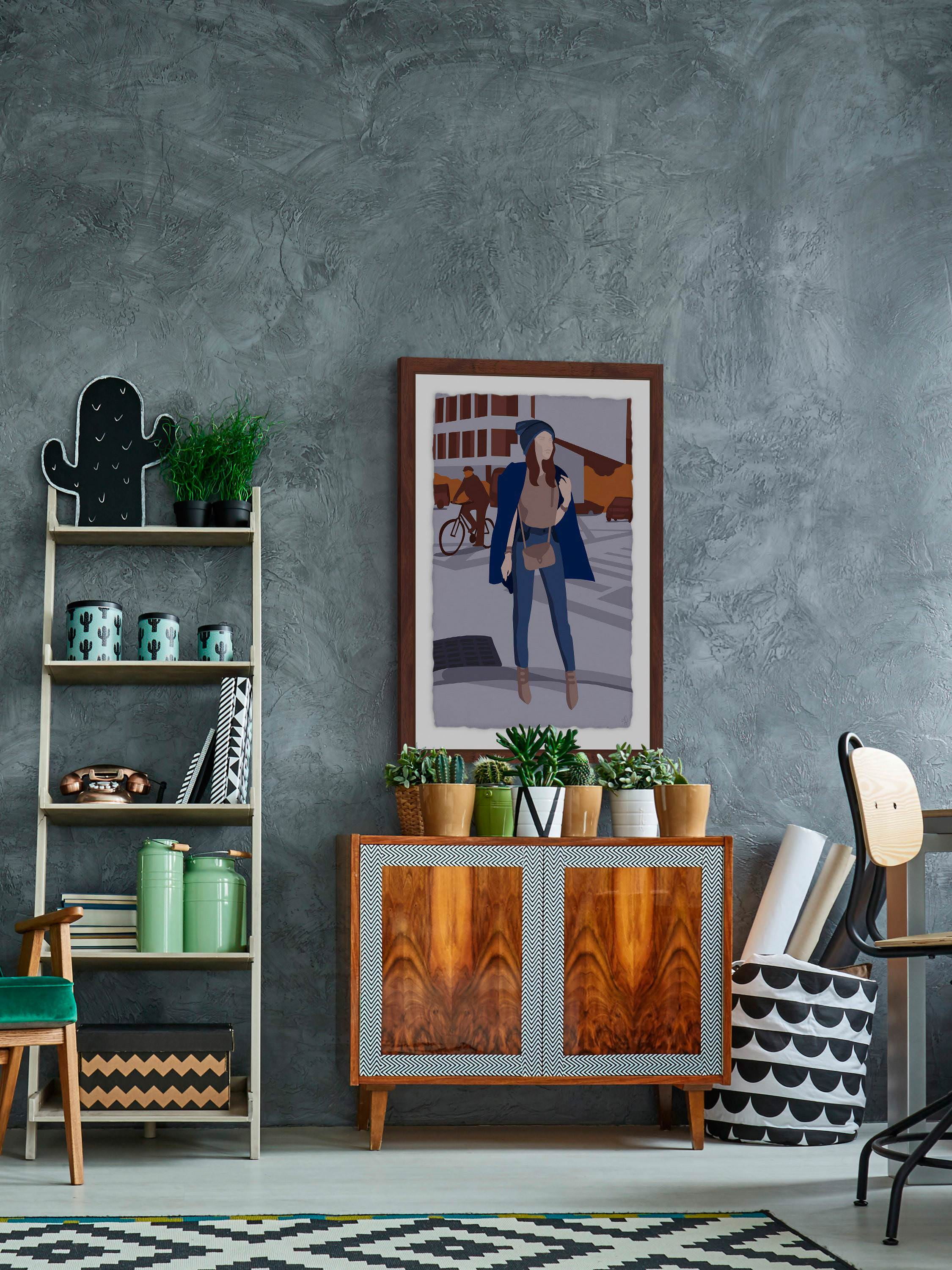 Meet Me at the Crossing Framed Painting Print