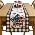 thumbnail image 4 of Patriotic 4th of July Table Runner USA Flag Star Table Cover for Independence Day Memorial Day Kitchen Dining Outdoor Decor, 4 of 6