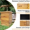 thumbnail image 2 of 10 Frame Langstroth Beehive Kit - Beeswax Coated 3-Layer Bee Hive (2 Deep Brood + 1 Medium Super) Professional Wood Box, Frames NOT Included, 2 of 7