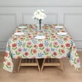 thumbnail image 3 of Pioneer Flower Floral Print Pattern Square Tablecloth, Waterproof Wipeable Spillproof Washable Table Cover for Home Kitchen Party Decor, 60"x60", 3 of 6