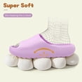 thumbnail image 3 of Kids Cloud Slides Slippers For Girls Boys,Pillow House Slippers Non-Slip Super Soft Quick Drying Shower Cushioned Slides Bathroom Thick Sole Sandals Indoor Outdoor Slippers, 3 of 7