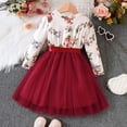 Toddler Girl Dress Summer Long Sleeve Floral Prints Dance Party Beach