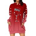 thumbnail image 2 of Vestido con capucha con estampado navideño,Vestido con capucha para mujer Vestido con capucha de Navidad para mujer Vestido con capucha y sudadera con capucha Tecnología avanzada, 2 of 6
