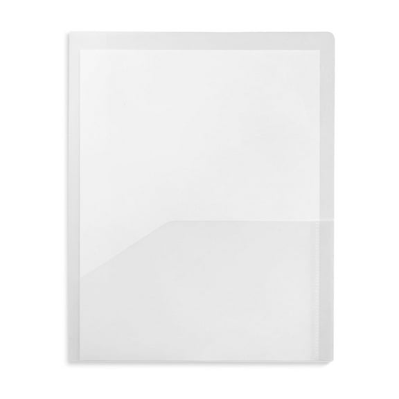 Staples Report Cover with 2 Pockets Plastic Clear 970151