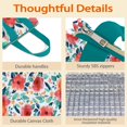 thumbnail image 4 of Pioneer Flower Floral Print Pattern Insulated Lunch Bag for Women & Adults,Large Portable Soft Cooler Lunch Bag,Thermal Food Storage Tote with Pearl Cotton,8.66L,8.75x5.75x9.5 Inch, 4 of 6