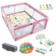 thumbnail image 1 of Corral para bebé Parque de Juegos Infantil con tapete de juegos y pelotas de plástico (Rosado, 180 * 200 * 66 cm), 1 of 8