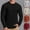 Black, variant on Men's Long Sleeve Shirts Ribbed Pullover Sweater Sim Fit Thermal Tops Crew Neck Stretchy Undershirts S-XXXL
