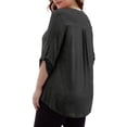 thumbnail image 7 of MEICHEN Women's Plus Size Tops 3/4 Roll Sleeve Shirts V Neck Blouses Top Summer Fashion Clothing for Women, 7 of 7