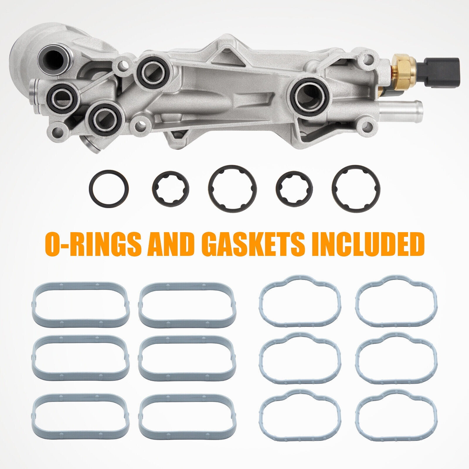 926-959 Aluminum Engine Oil Filter Housing with Oil Cooler Sensors and Gaskets for 2011-2016 Jeep Dodge Chrysler Ram 3.6L