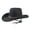 Black, variant on Unisex Vintage Western Cowboy Hat Classic Fashion Fedora Wide Brim Felt Outdoor Summer Sun Protection Jazz Cap Black