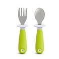 thumbnail image 1 of Munchkin Raise Toddler Fork & Spoon Set, verde, 1 of 3