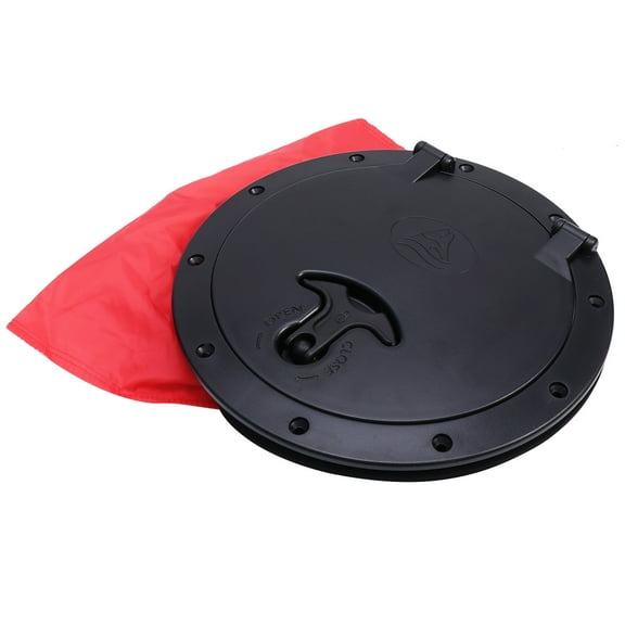 Nicehomfit Portable Black Kayak Hatch Cover with Red Storage Bag Easy to Install