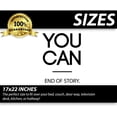 thumbnail image 4 of QTH Large You CAN End of Story Wall Decal Inspirational Wall Decal Motivational Office Decor Quote Inspired Motivated Positive Wall Art Vinyl Gym Sticker School Classroom Decor, 4 of 4