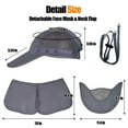 thumbnail image 4 of IC ICLOVER Sun Hat with Neck Flap Face Mask, Foldable Fishing Hat for Men Women Sun Protection Baseball Cap, Gray, 4 of 8