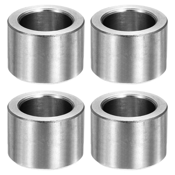 Uxcell 4pcs M16 Metal Spacers, M16 IDx24mm ODx15mm Length Stainless Steel Spacer Round Unthreaded Standoff Bushing Plain Finish for Screw Bolts, Silver 16x24x15mm